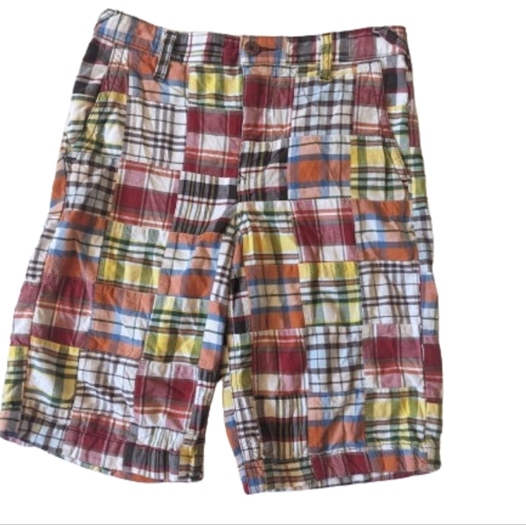 Old Navy Preppy Multi-Color Patchwork Shorts/Boys 14 - Picture 1 of 11